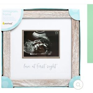 NEW Pearhead Sonogram Ultrasound Love at First Sight Photo Frame Matted 3x4